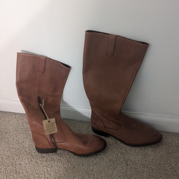 👢NWT $199 Børn Shaunie Saddler Leather Knee High Brown Boot Size 9M - Picture 12 of 14